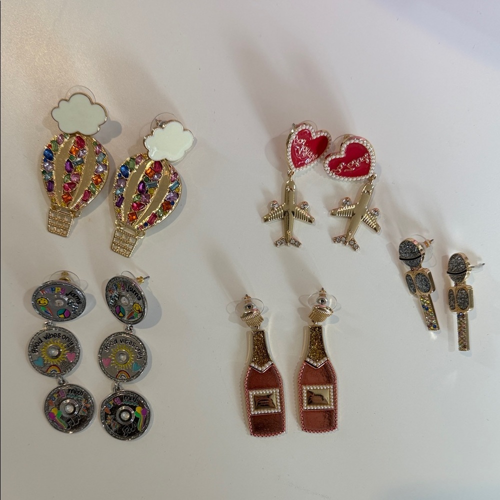 Colorful Drop & Stud Earring Bundle - Multicolor